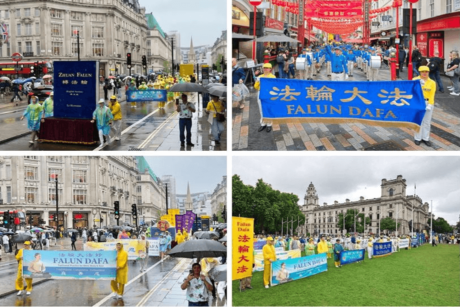 英政府致函支持 倫敦26年反迫害遊行民眾聲援