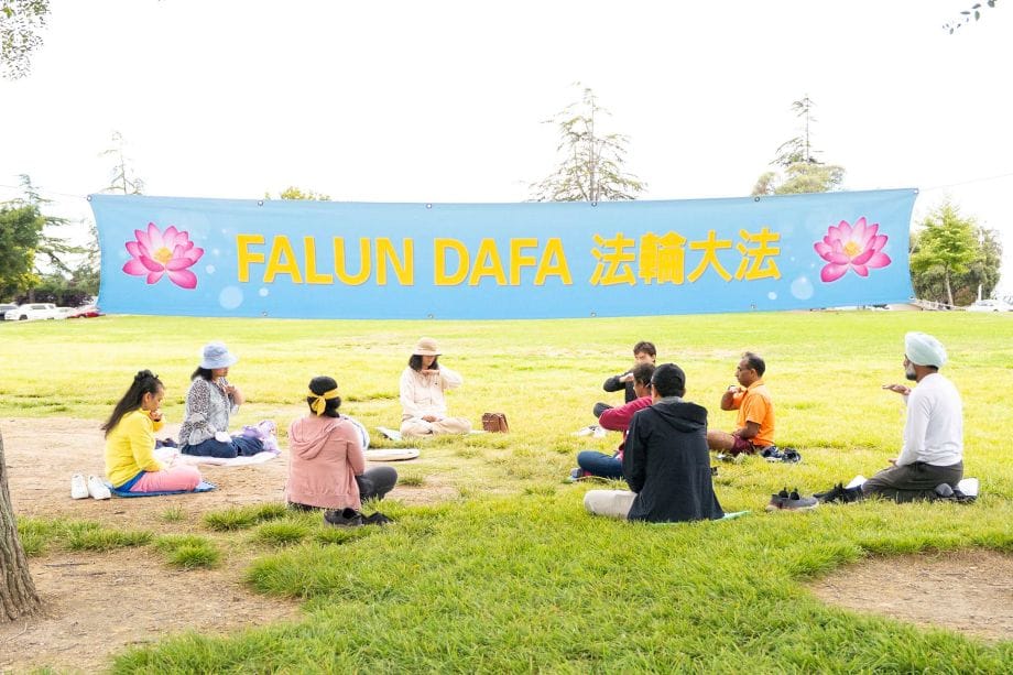 北加州公園免費教功班 大陸新移民讚法輪功好