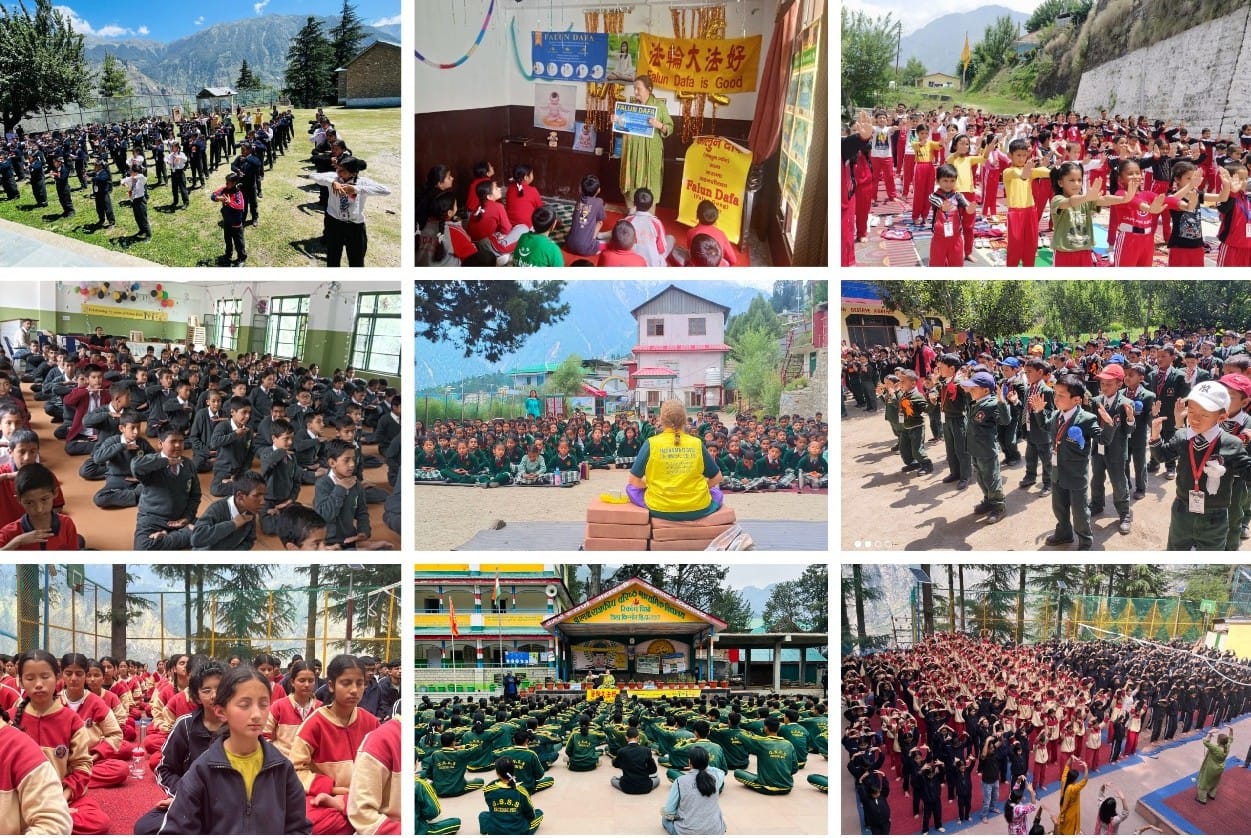 喜馬拉雅山區印度十幾所學校喜遇法輪功