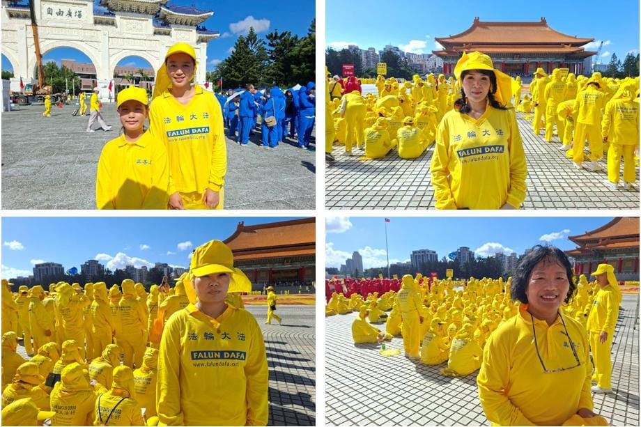 台灣五千人排字 各國學員共同展現大法美好
