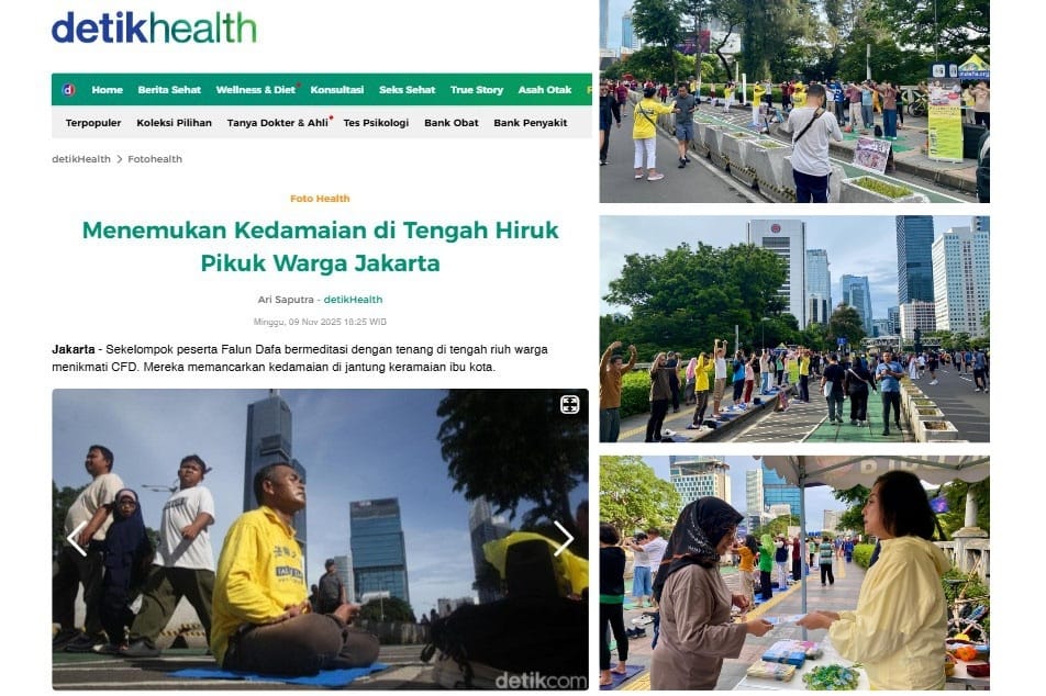 印尼媒體：法輪功學員在首都散發著祥和能量