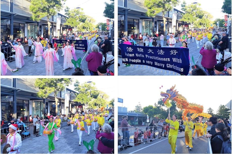 西澳曼都拉聖誕遊行 觀眾讚法輪功