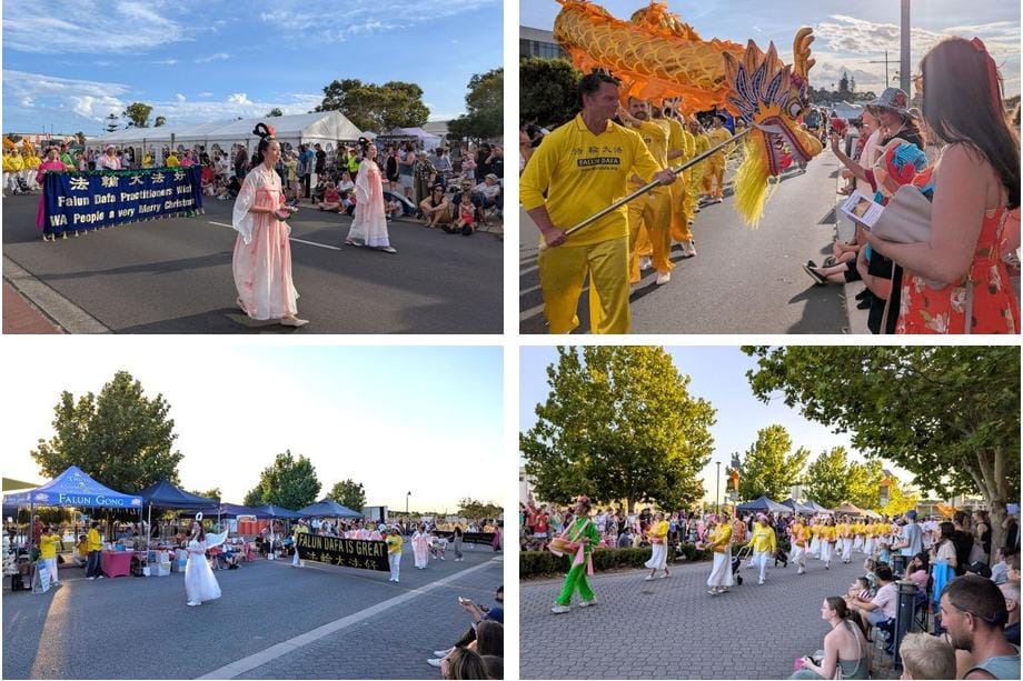 西澳班伯利市聖誕遊行 法輪功榮獲步行團體冠軍