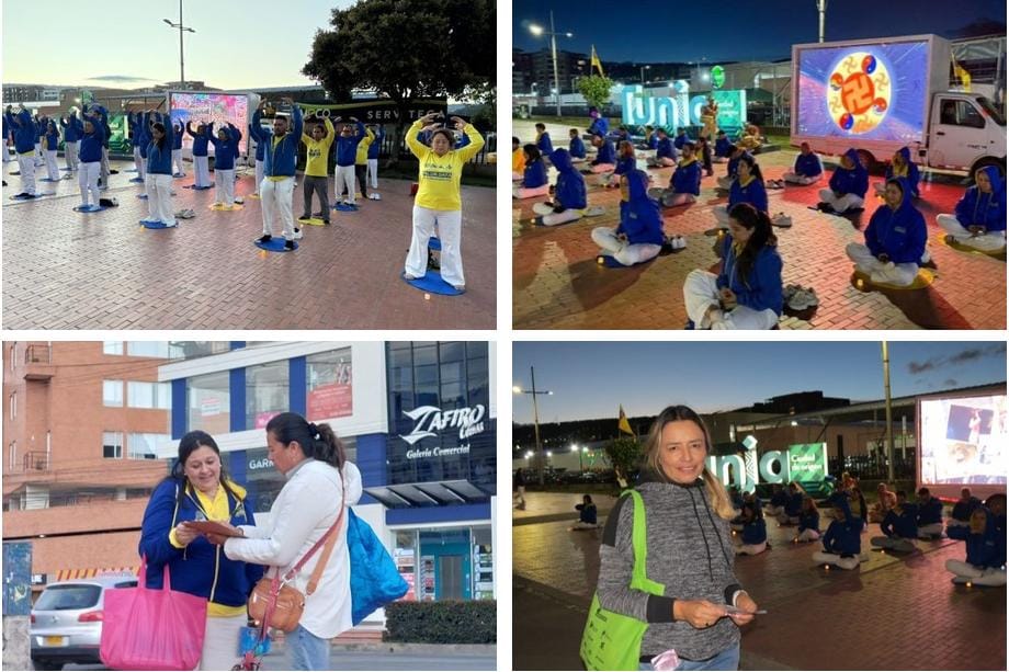 「我們需要更多真善忍」法輪功感動哥倫比亞民眾