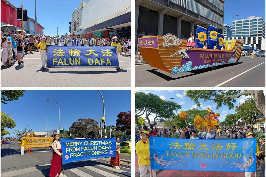 亮相新西蘭七場聖誕遊行 法輪功團體受歡迎
